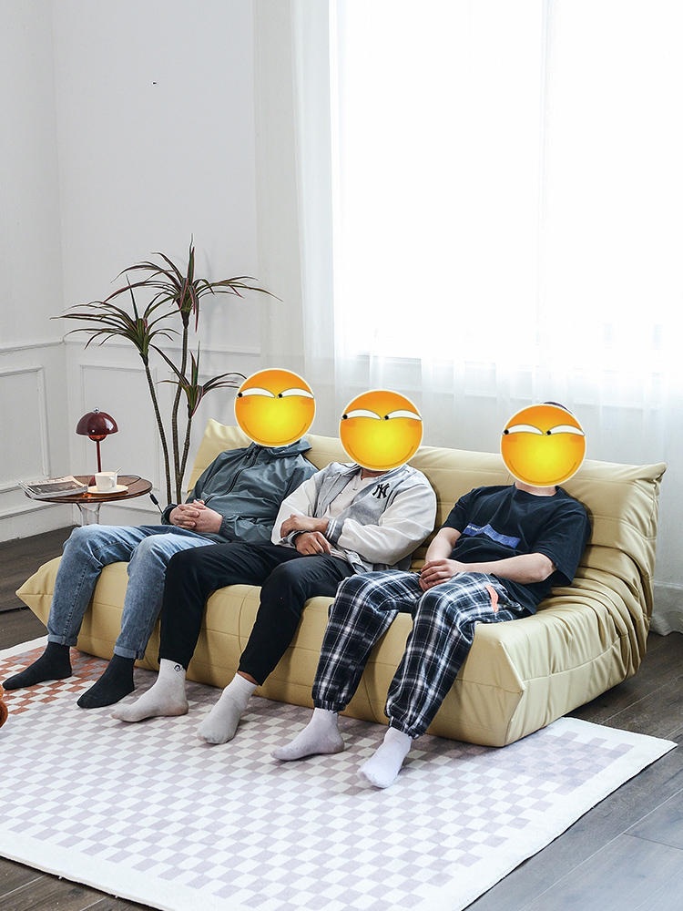 토고 소파 3인용 라운지 애벌레 모듈 안락의자 블랙 원룸 검정 거실 쇼파 - 상세 이미지 4