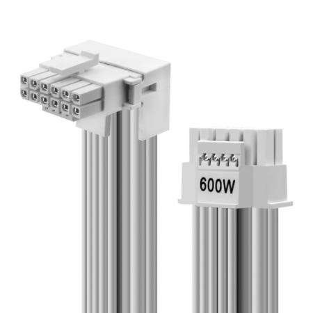 AONE 시그니처 12V2x6 PCIe 5.1 모듈러 케이블 (화이트, 0.7m) / M