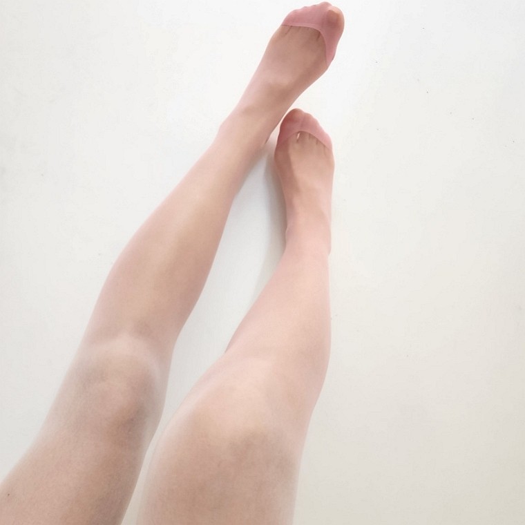 2컬러 그라데이션 팬티스타킹 뽀얀 핑크색 날씬 블랙 - 상품 이미지