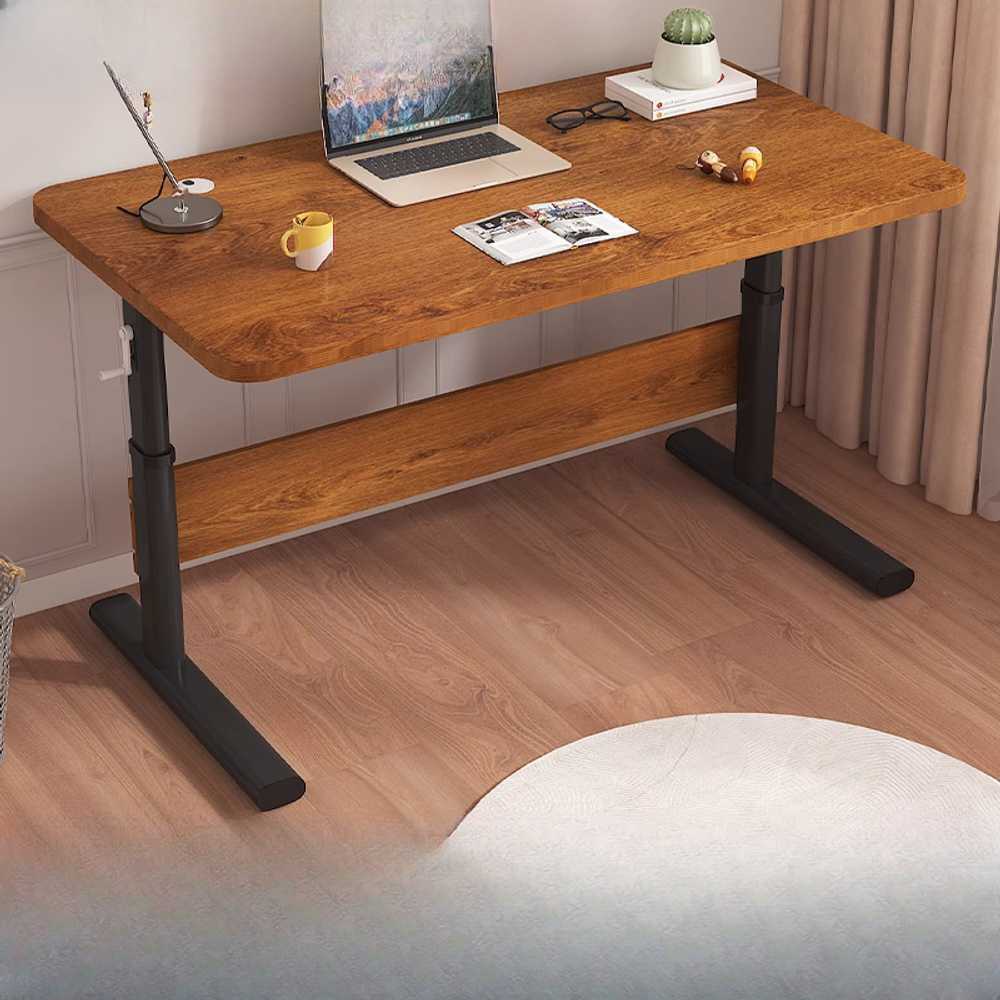 수동 모션데스크 높낮이 조절 수작업 핸들식 책상 화이트+화이트 120x50cm - 상세 이미지 2