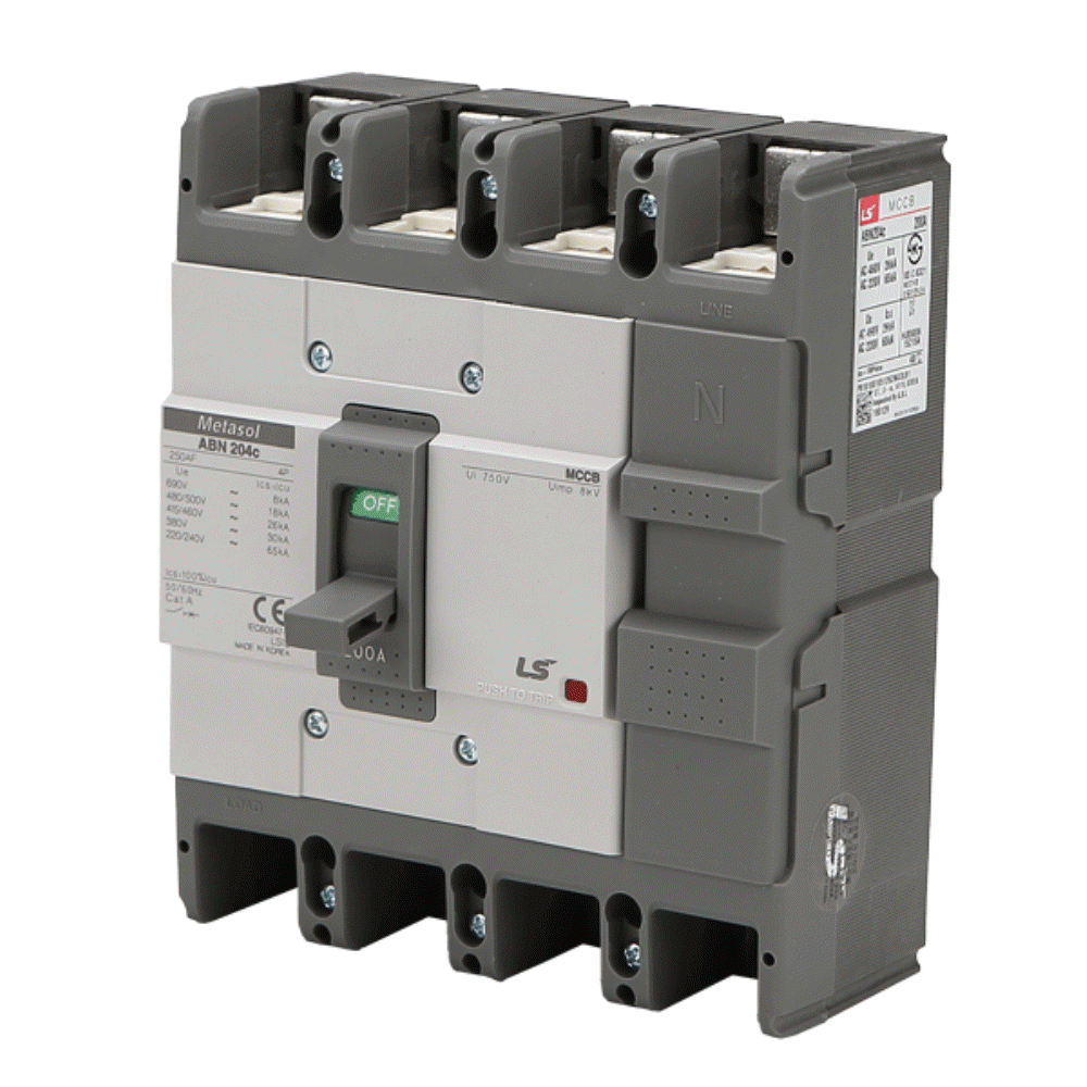 산업용 Metasol MCCB 배선차단기 ABN 204C 200A 4P 65kA LS일렉트릭 - 상세 이미지 2