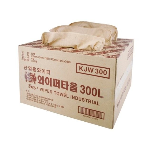 세이플러스 산업용와이퍼 타올 KJW-300 대형 300매 - 메인 이미지