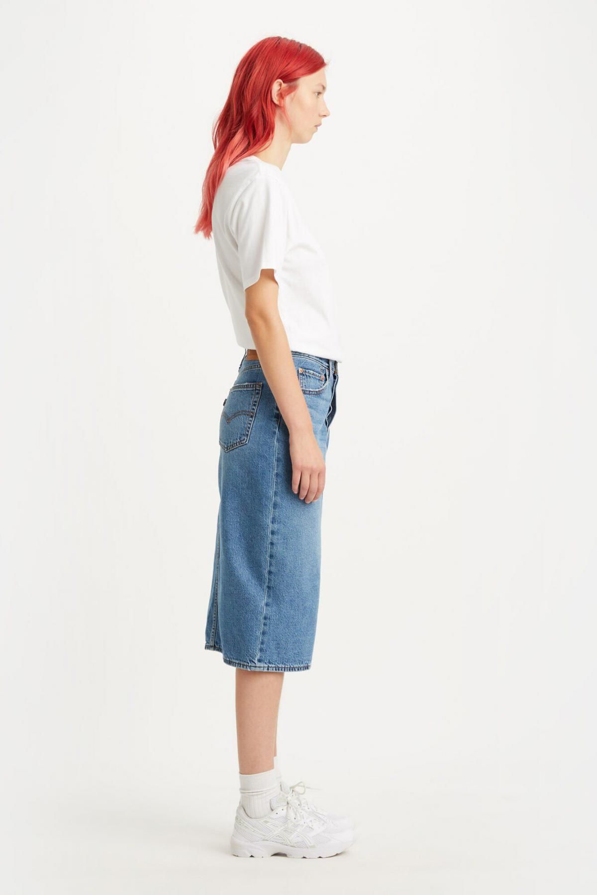 리바이스 데님 미디 스커트 사이드슬릿 Levis 7180646 AZUL - 상세 이미지 3
