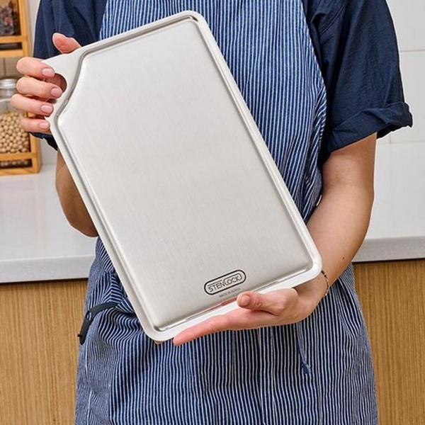국산 스텐 도마 논슬립 올 스텐 도마 캠핑용 주방 음식 - 메인 이미지