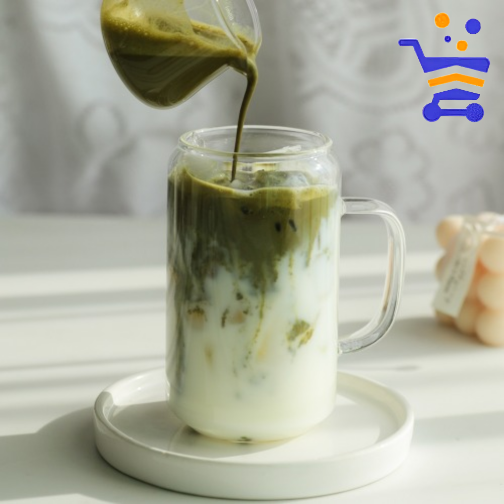 크로크 내열 비어캔 가정용 유리 머그 380ml 카페 없소용 - 상품 이미지