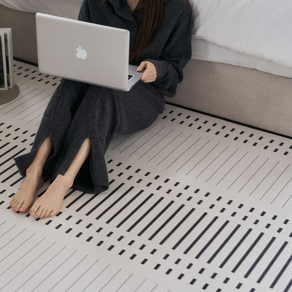 먼지없는 거실 러그 단모 사계절 빈티지 침대 카페트 100x150