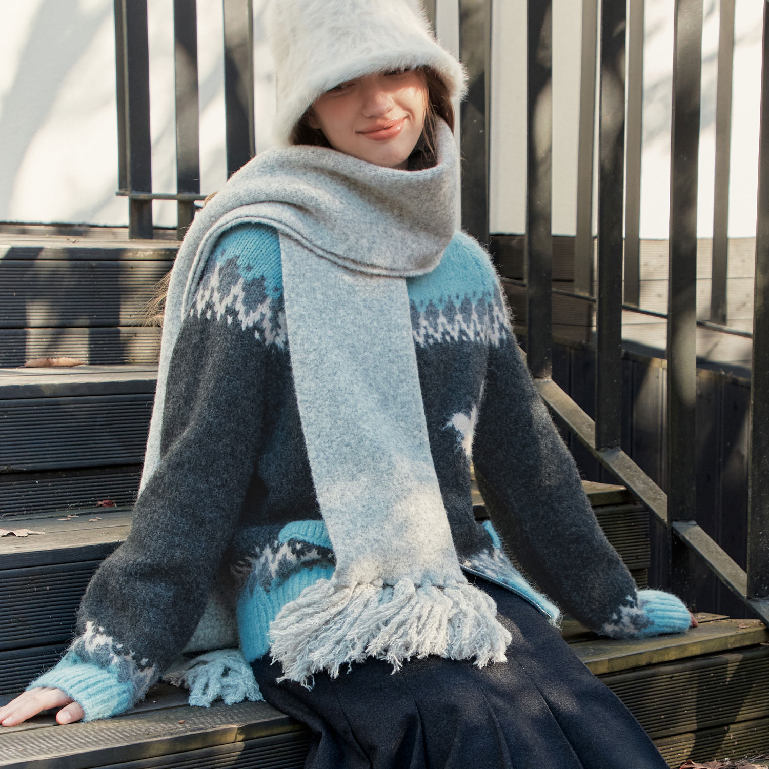 [제로스트릿] [5컬러] 네스트 울 머플러 NEST WOOL MUFFLER - 상세 이미지 2