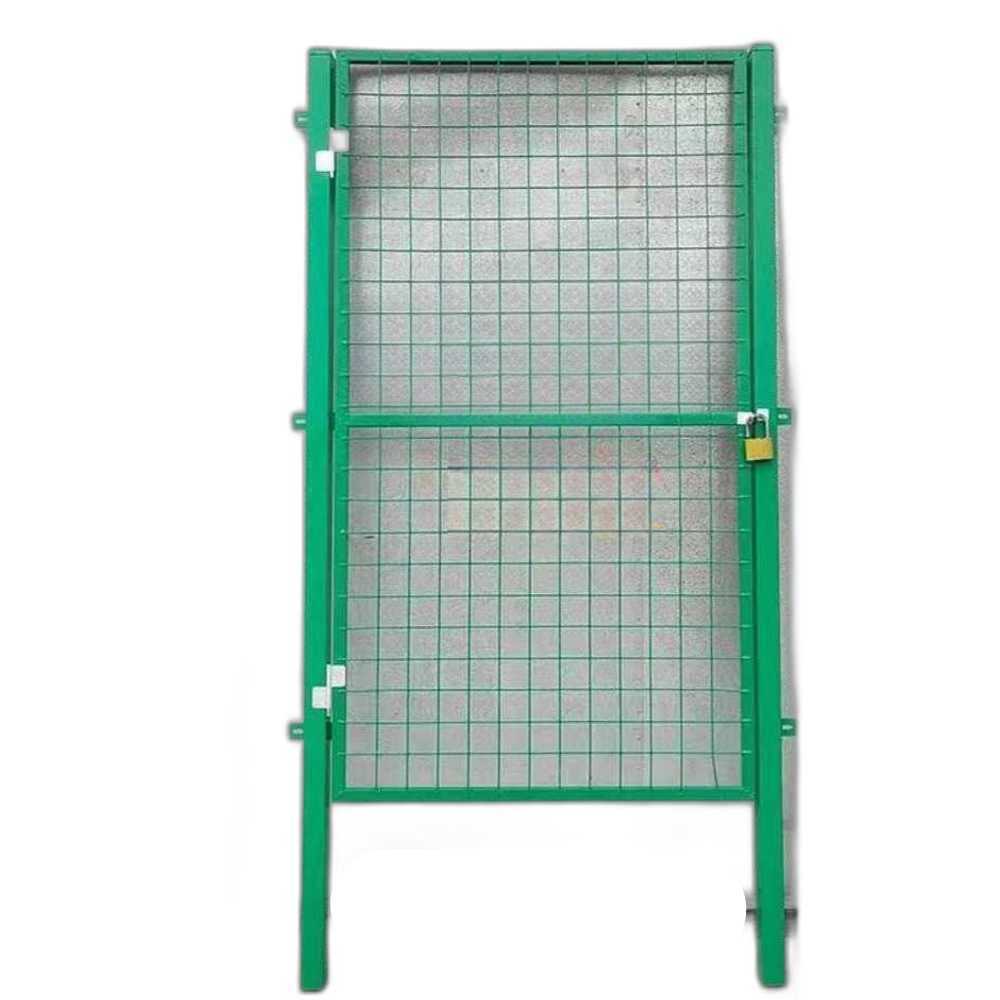 철망 펜스문 메쉬 게이트 출입 울타리 안전 철제 문 1.5x3m (매립-양개-기둥) - 상세 이미지 2