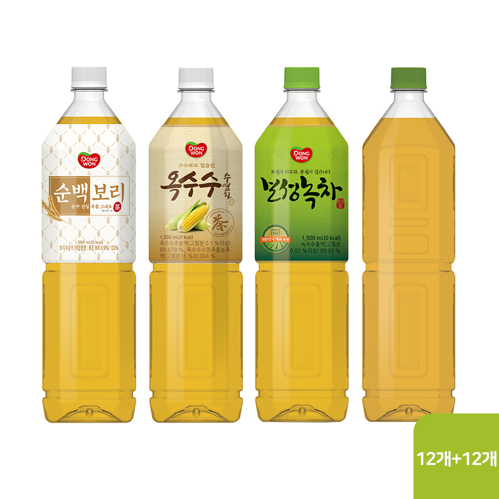 동원 순백보리차/옥수수수염차/보성녹차 1.5L (총 24개입) - 상품 이미지