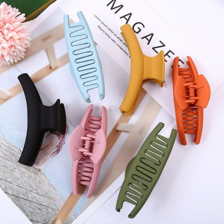 커브집게핀 헤어클립 반묶음 올림머리 머리핀 - 상품 이미지