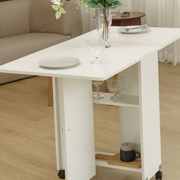 접이식 이동식 식탁 테이블 공간활용 확장형 식탁 테이블 다용도 홈카페