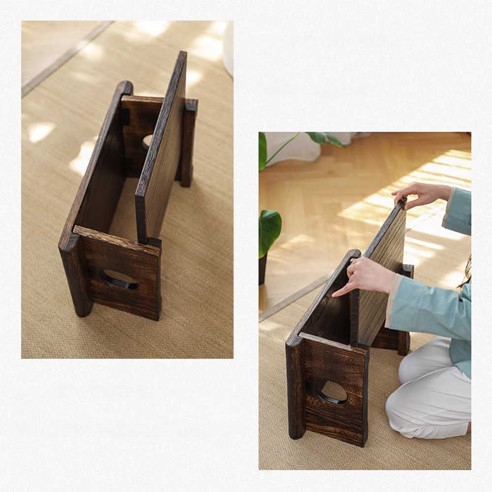 일본식 다과상 다도 상차림 전통 분위기 우드 트레이 A형 60x35x23cm - 상세 이미지 4