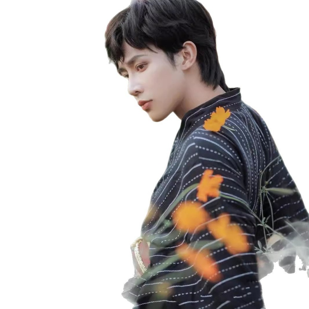남성 유카타 기모노 남자 일본 코스프레 롱가디건 온천옷 가운 린넨 사무라이 의상 여름 로브 - 상세 이미지 5