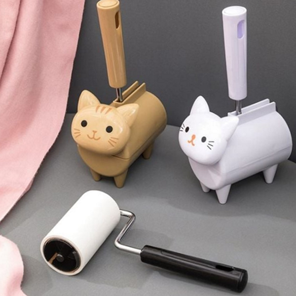 귀여운 고양이 돌돌이 클리너 휴대용 고양이 먼지 클리너 테이프 리필 - 메인 이미지