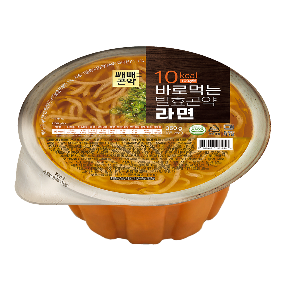 100g당 15kcal 바로먹는 발효곤약 라면 350g, 6개 - 상세 이미지 3