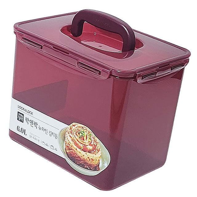 락앤락 손잡이 김치통 6.0L 1P 핸들 김치냉장고 용기 - 메인 이미지