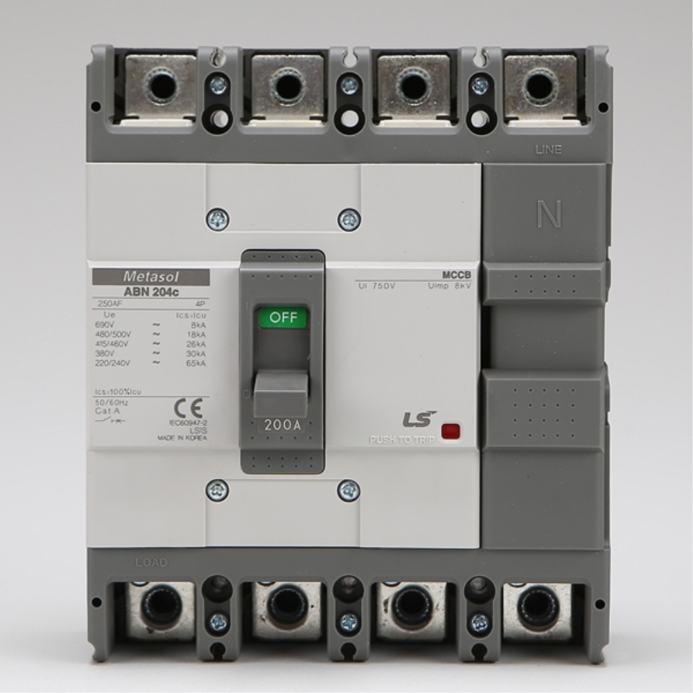 산업용 Metasol MCCB 배선차단기 ABN 204C 200A 4P 65kA LS일렉트릭 - 상세 이미지 3