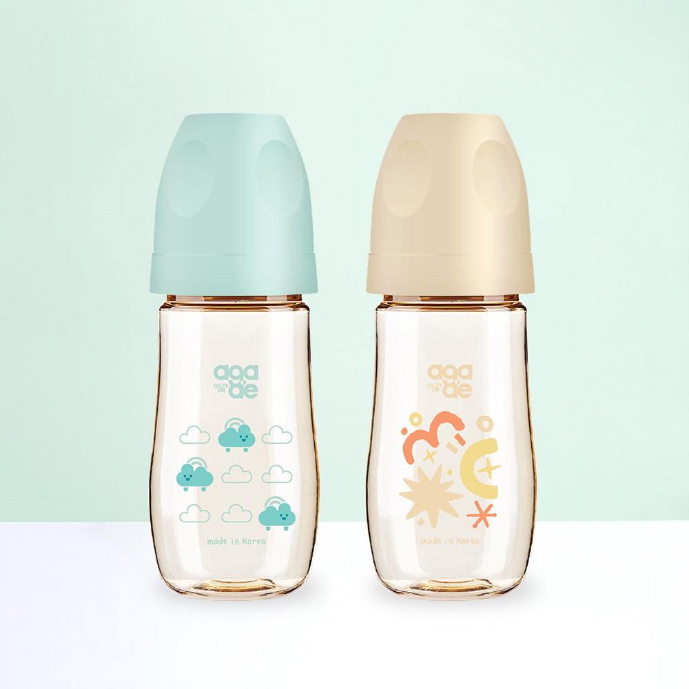 아가애 프리미엄 PPSU 패턴젖병 270ml 신생아 젖병 니플 포함 - 상품 이미지