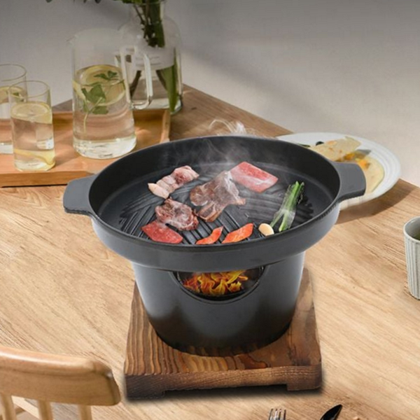 가정용 미니 화로 불판 1인 개인 화로 불판 캠핑 숯불