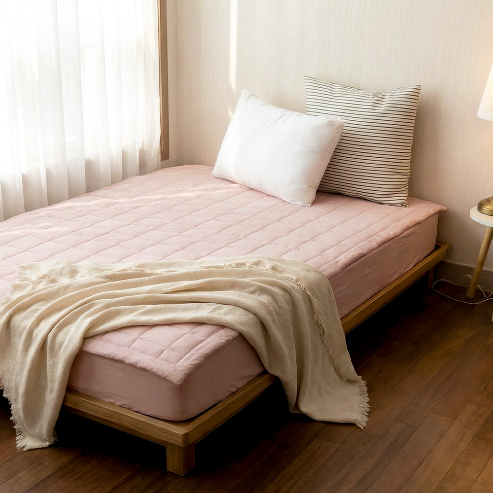 보드리아 순면 40수 양면 침대패드 SS Q 누빔 사계절용 국산