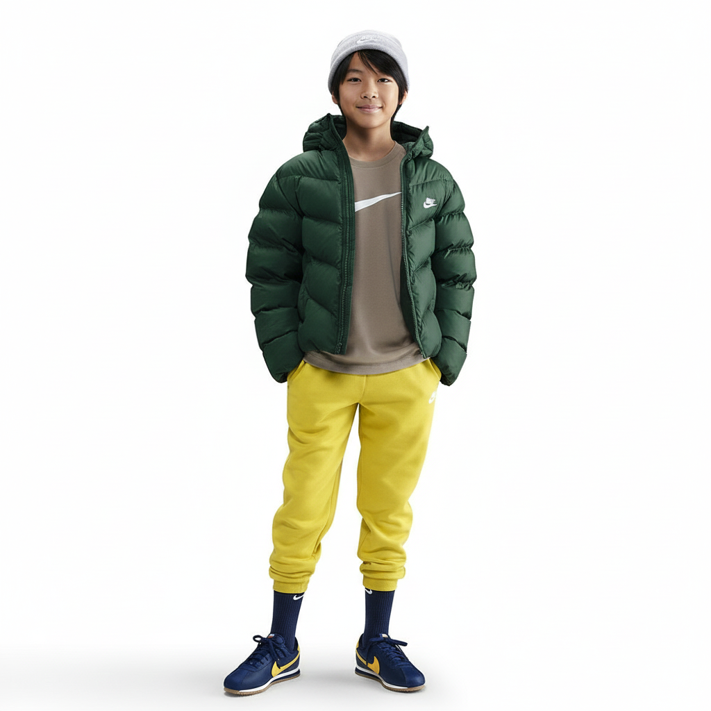 나이키 키즈 숏 패딩 초등학생 주니어 방한 겨울 루즈핏 - 상세 이미지 2