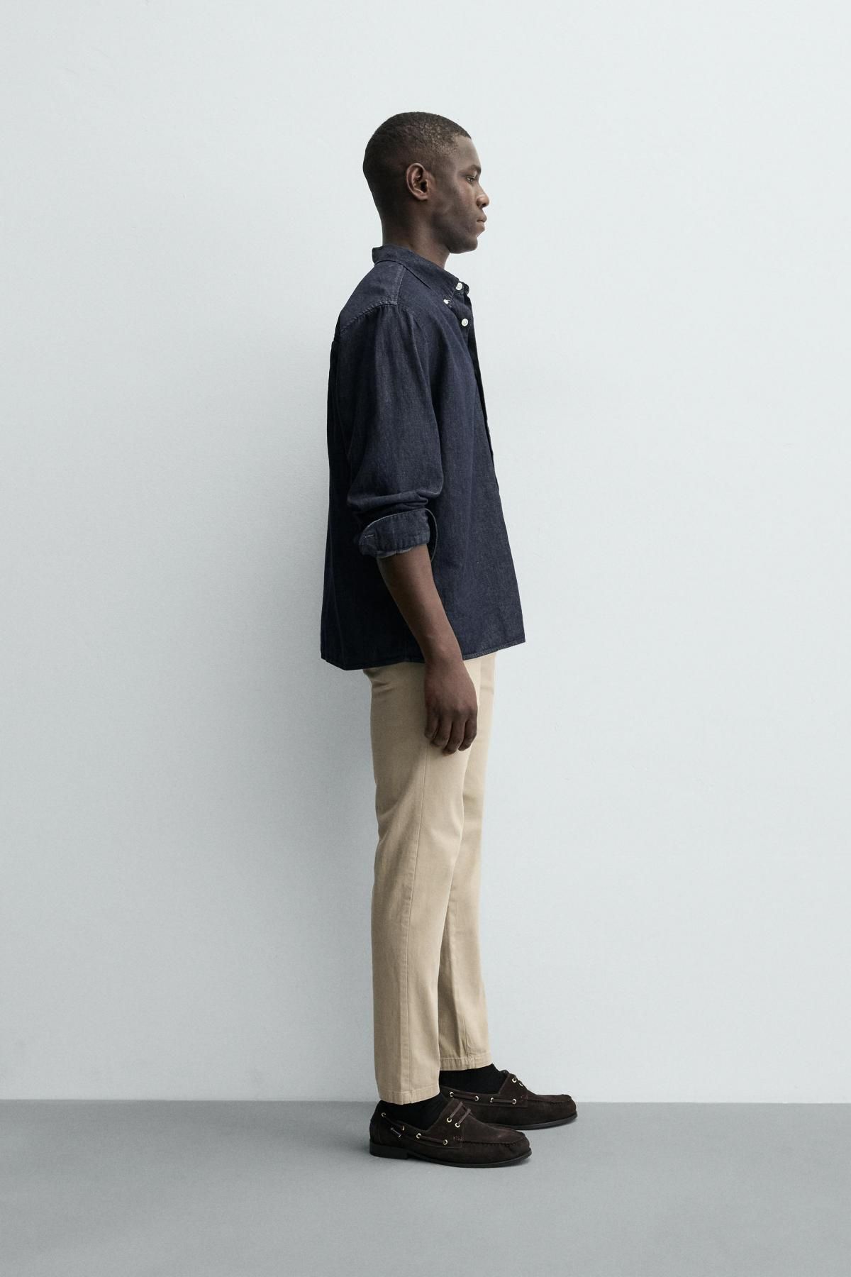 자라 테크니컬 스키니핏 치노 팬츠 베이지 6786/370 BEIGE - 상세 이미지 5