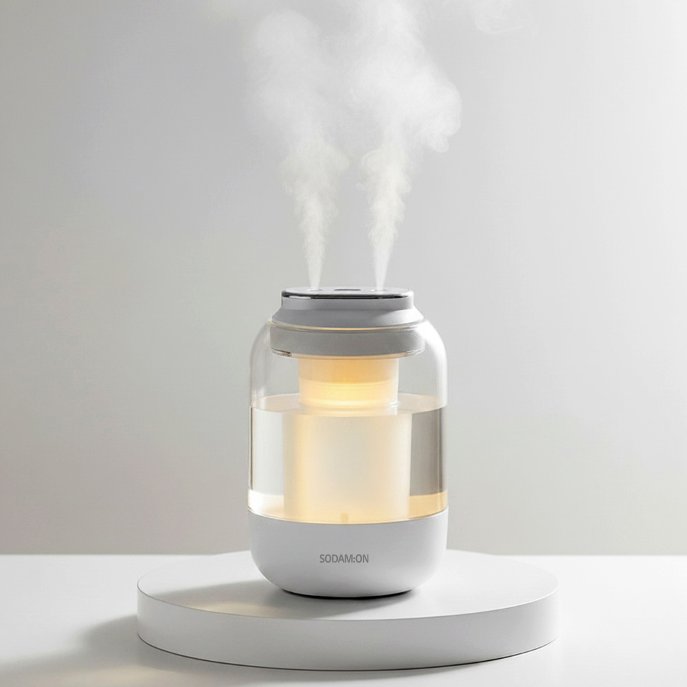 소담온 고요 미니 가습기 초음파 무선 사무실 휴대용 충전식 스노우화이트