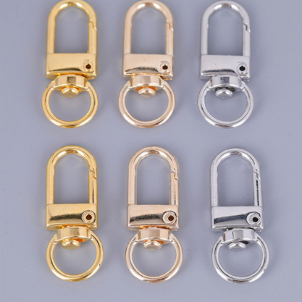 D형 열쇠고리 부자재 재료 버클 골드 실버 액세서리 가방고리 다용도 만들기 50개 세트 이미지 8