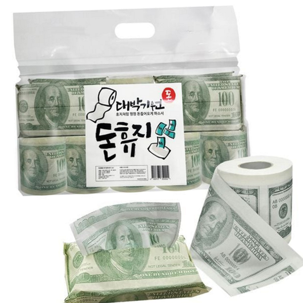 선물용 돈 휴지 롤 달러 휴지 두루마리 집들이 개업 - 상품 이미지