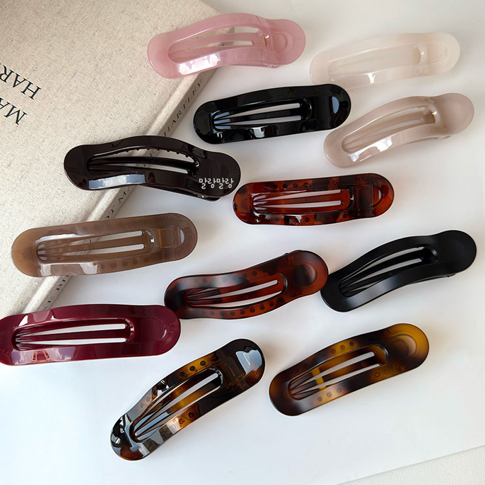 미니멀 악어집게핀 데일리 올림머리핀 가로 헤어클립