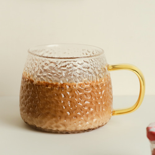 두오모 모자이크 가정용 컬러핸들 내열유리컵 350ml 카페 업소용 컵 - 상세 이미지 4