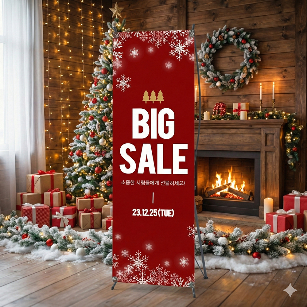 배너 거치대 제작 실사 출력 입간판 플랜카드 X배너 행사용 디자인 제작 이미지 1