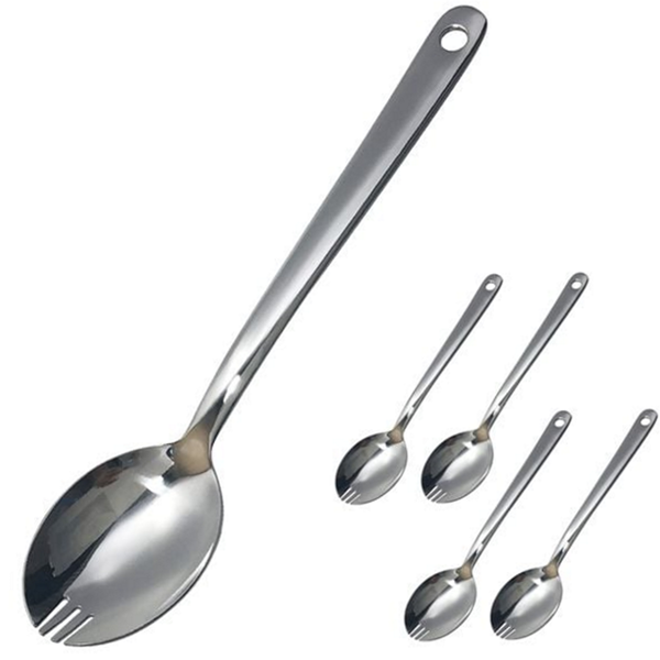 일체형 야외용 포크스 스푼 다목적 휴대용 포크스 스푼 여행용 수저 - 상품 이미지