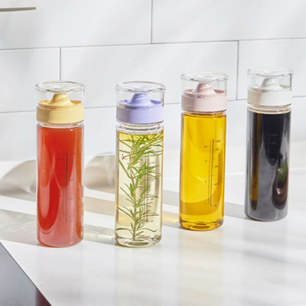 500ml 주방 오일 병 조미료 주방 양념통 디스펜서 실리콘 보관 - 상품 이미지