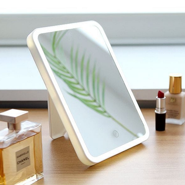 스탠드 led 거울 터치 메이크업 거울 화장대 테이블 미니 탁상 - 상품 이미지