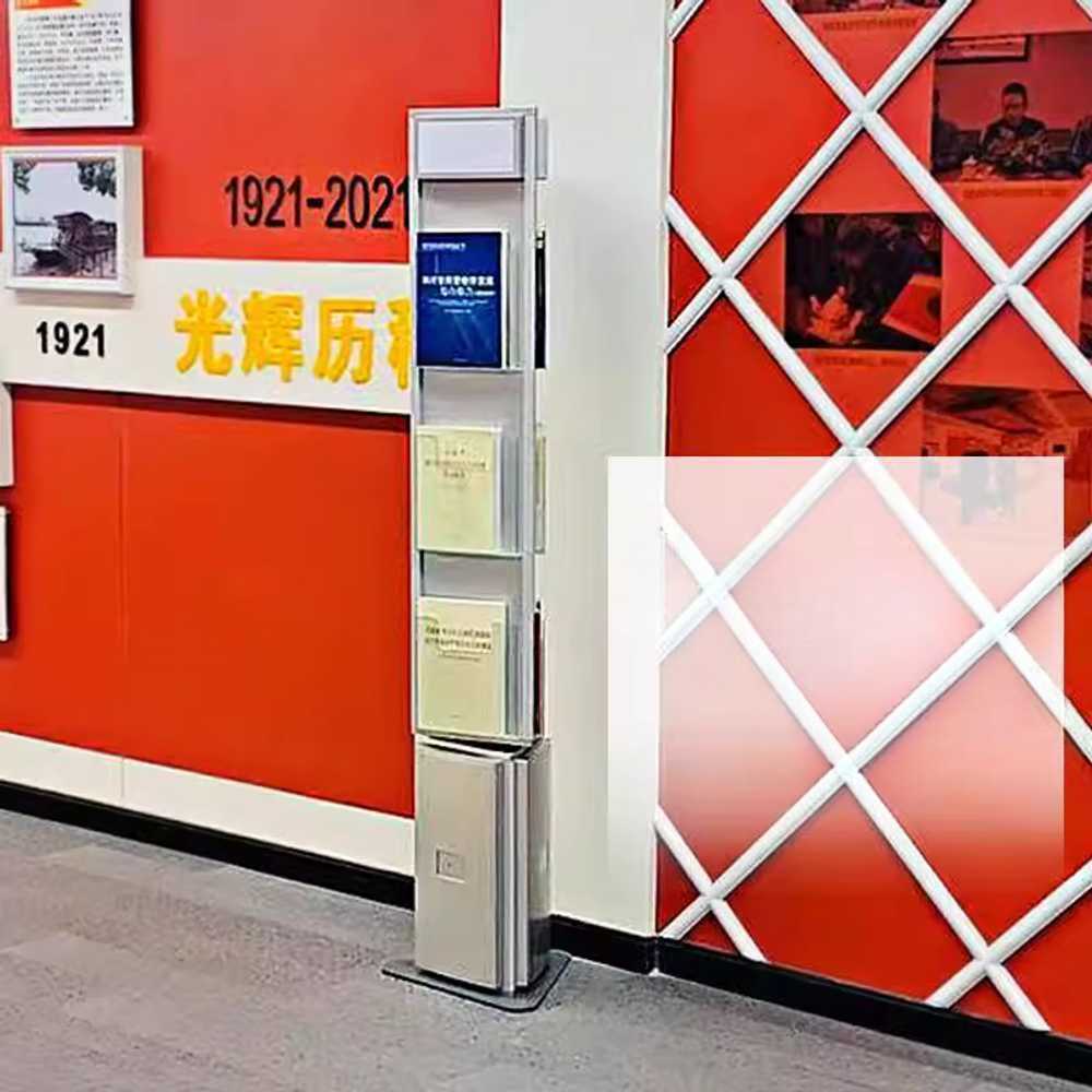 전단지 회전 거치대 매장 안내 브로슈어 정리 포켓 3면 A4 3단 회전 - 상세 이미지 3