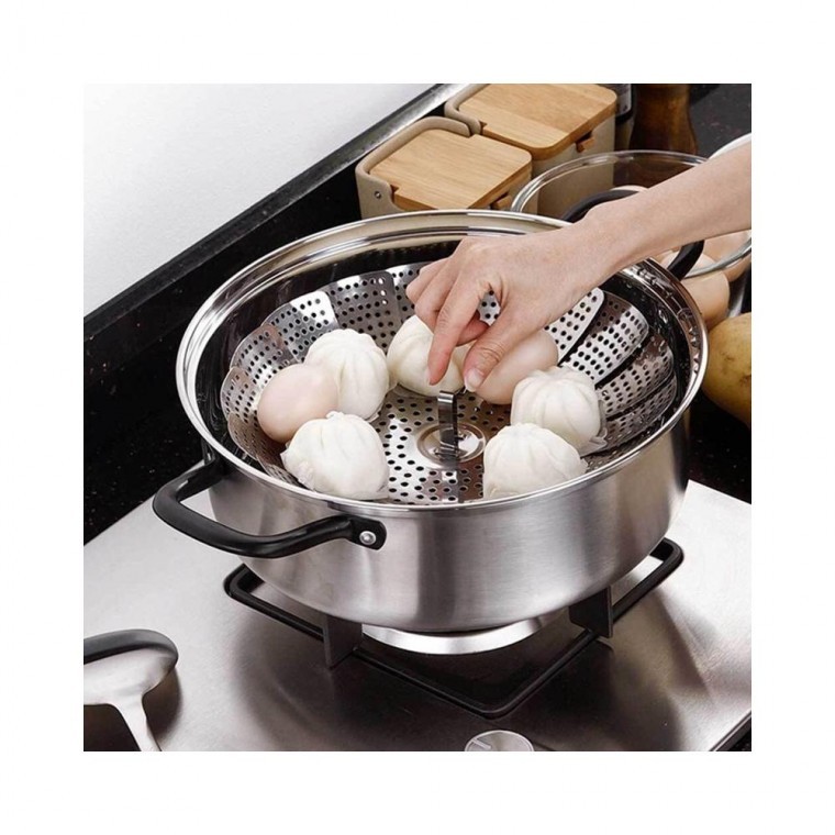 루미나D 세트 가정용 스텐 찜기 2단 찜통 야채 접이식 용품 - 상품 이미지