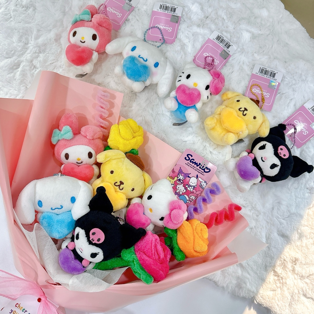 산리오 올프렌즈 인형꽃다발 졸업식 발표회 재롱잔치 시나모롤 조화 - 상세 이미지 3