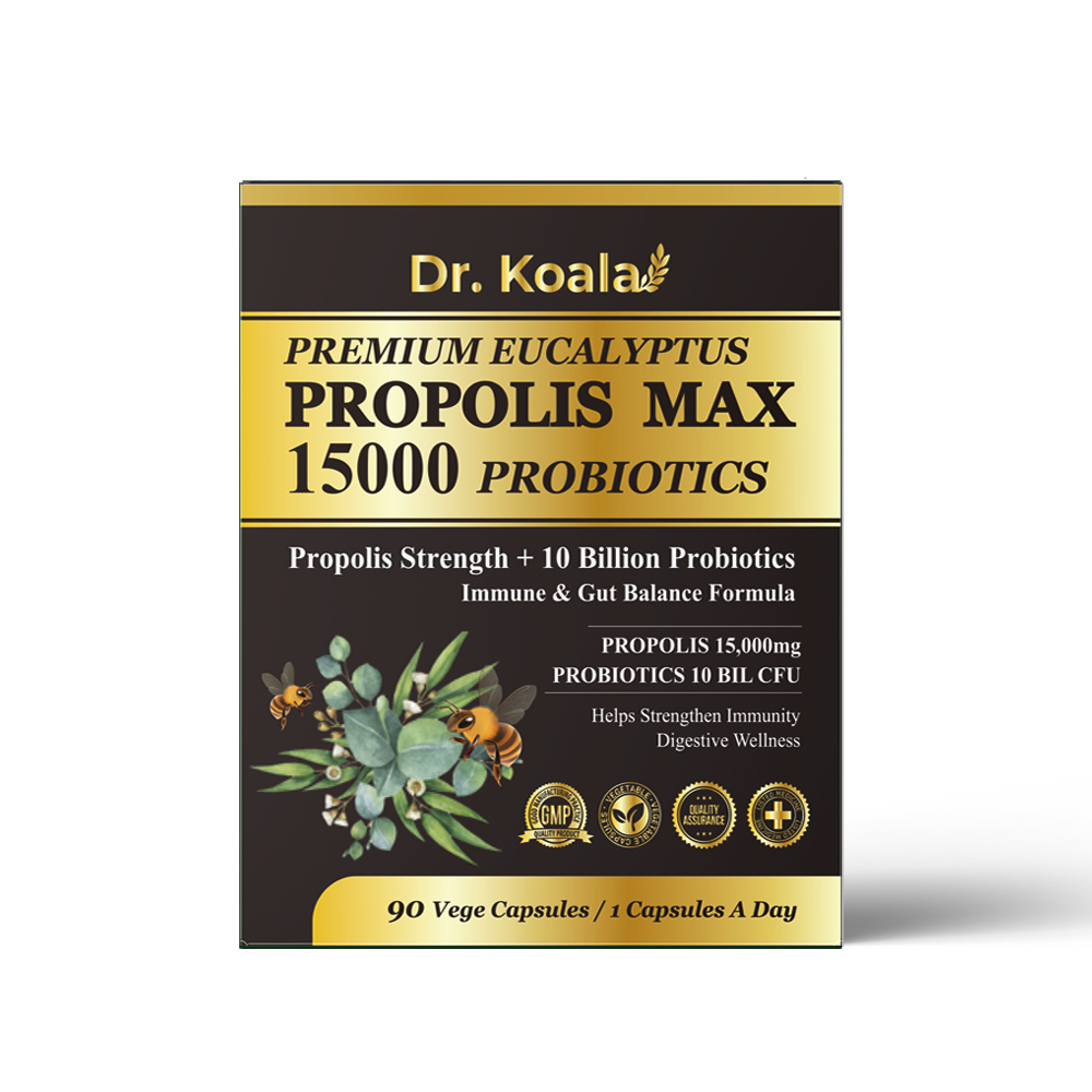 호주 유칼립투스 프로폴리스 맥스 15000mg 프로바이오틱스 유산균 10억 개별포장 3달분 - 상품 이미지