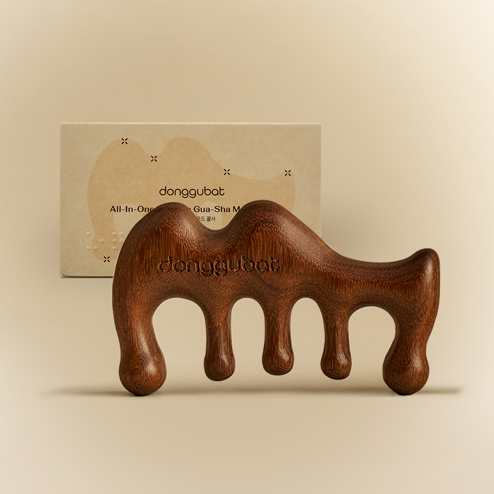 NEW 동구밭 올인원 우드괄사 두피마사지 괄사마사지 지압 두피괄사 경락 샌달우드 승모근 나무괄사