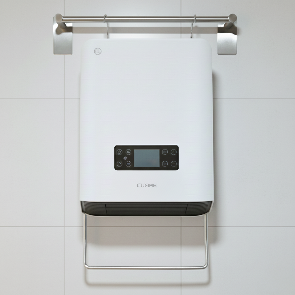 쿠오레 욕실 온풍기 가정용 벽걸이 전기 화장실 무타공 난방기 PTC 히터 CH-B21W