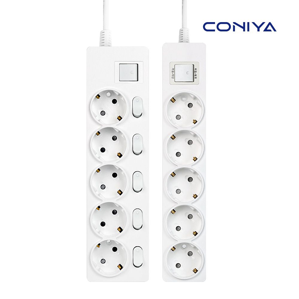 코니야 국산멀티탭 과부하차단 국산 멀티탭 4구 1.5m 개별 통합 스위치 3200W