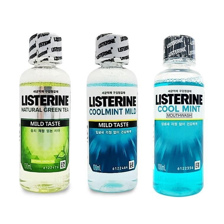 리스테린100ml 가글 상쾌한 휴대용 미니 구강청결제 - 상품 이미지