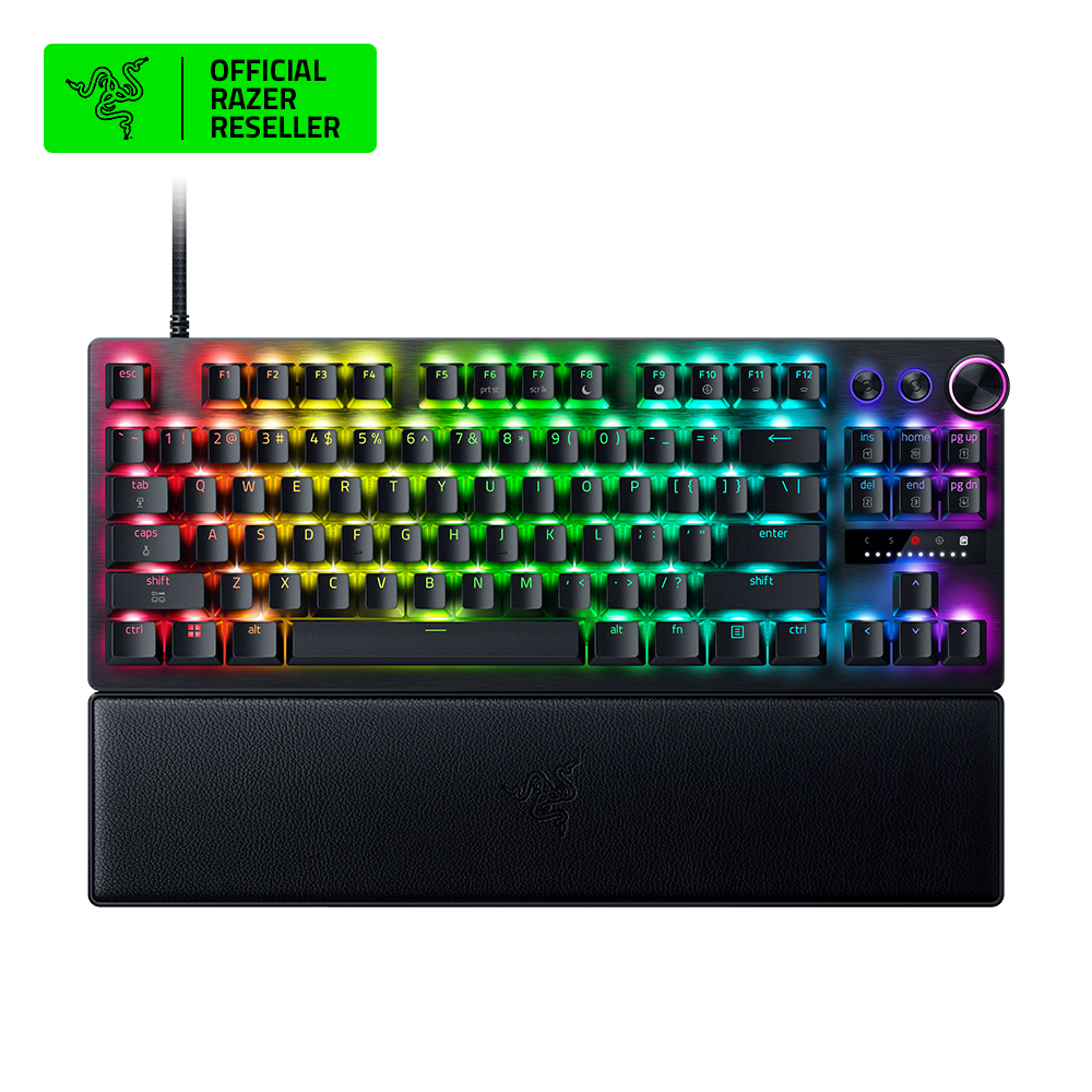 레이저코리아 헌츠맨 V3 Pro TKL 8K 영문각인 광축 게이밍 키보드, 블랙 - 메인 이미지