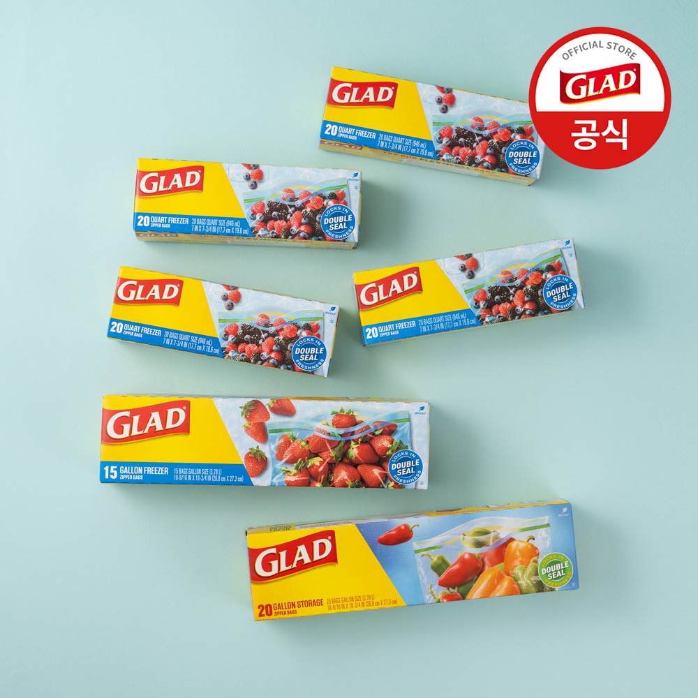 [첫구매 전용] 4중 잠금 매직백 중대형 혼합 6개 세트 (115매) 냉장고 정리 보관 소분 투명 지퍼백 - 상세 이미지 3