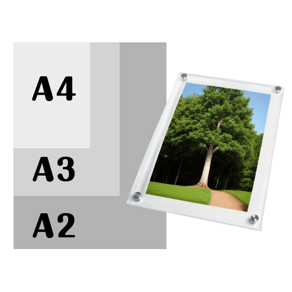 벽걸이 투명 아크릴 액자 A4 A3 A2 그림 사진 전시 포토 인테리어 - 상품 이미지