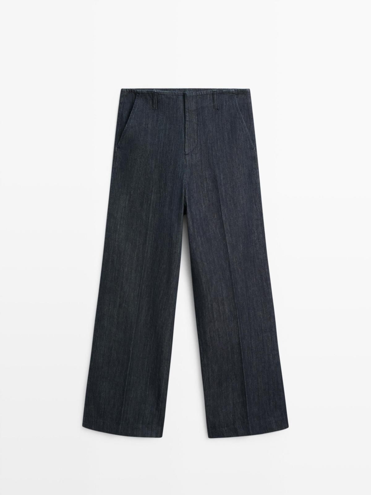 마시모두띠 데님 미드웨이스트 와이드핏 청바지 5037/937 DARK BLUE - 상품 이미지
