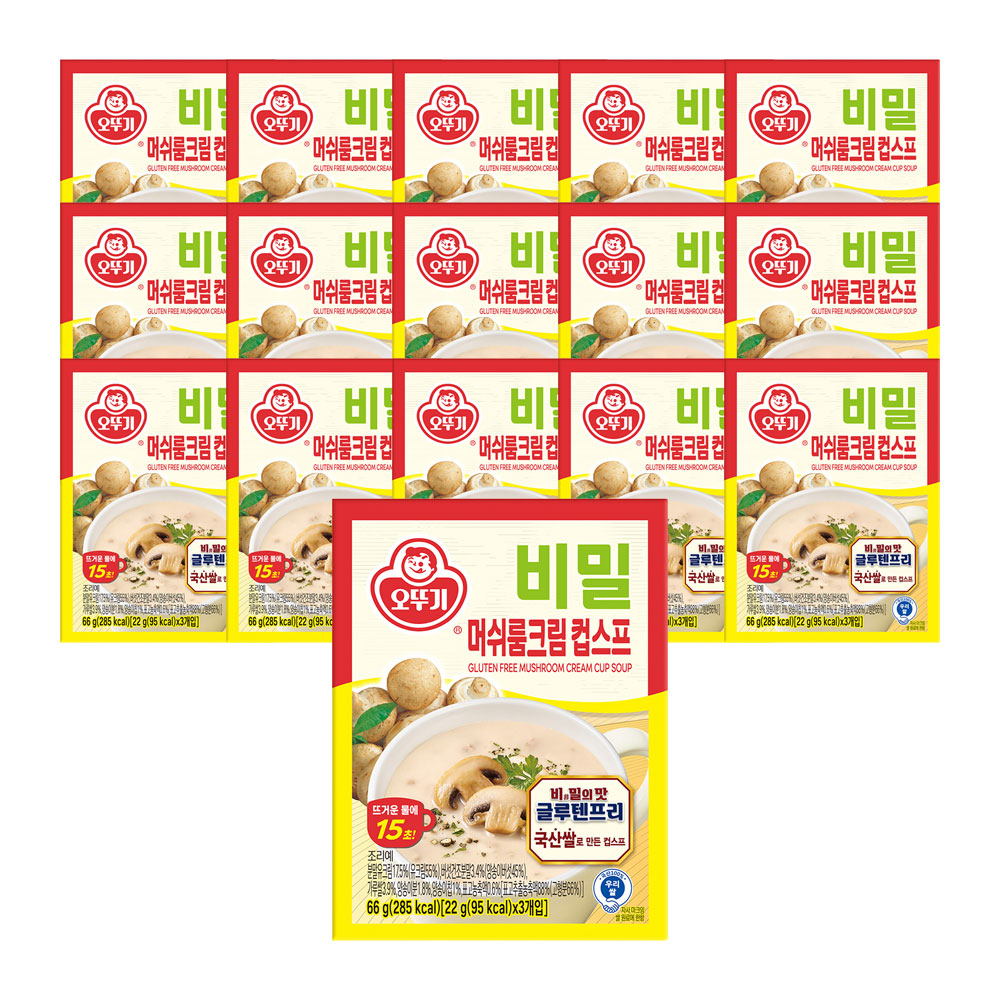 오뚜기 비밀 머쉬룸크림컵스프 66g, 16개 - 상품 이미지