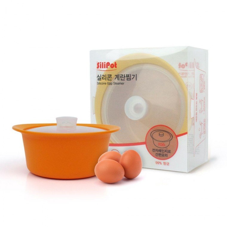전자레인지용 실리콘 소형 냄비 달걀 계란찜기 그릇 달걀찜 렌지 용기 찜기 전자 - 상품 이미지