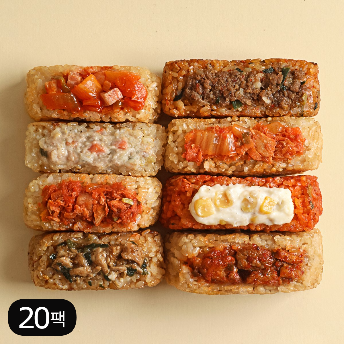 [푸드페스타] 다신샵 점보 현미 주먹밥 150g 5종 10+10팩 / 저당 국내산 볶음밥 상세 이미지 2